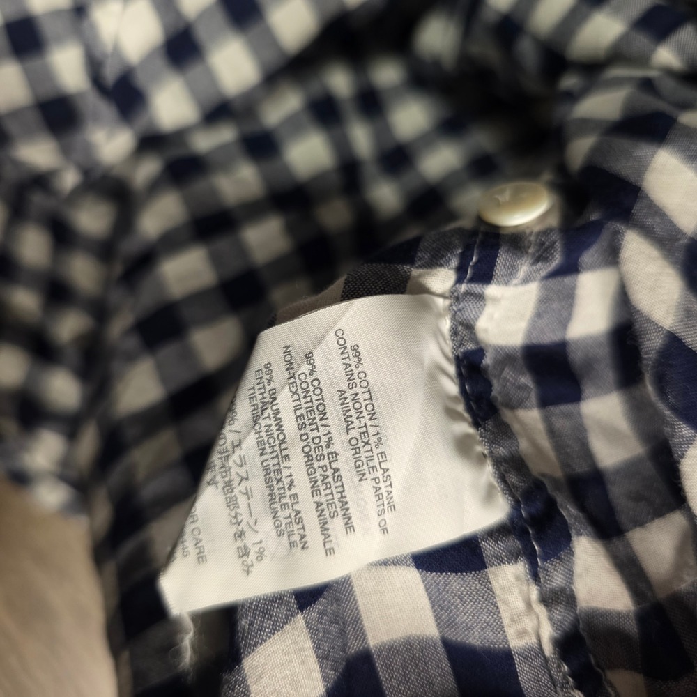 J.Crew Womens 0 2 Bundle 4 Boy Fit Shirts Gingham Striped Navy Red White - Picture 5 of 9